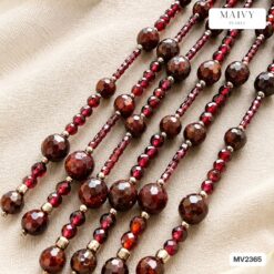 Dây chuyền 3 sợi thạch lựu Garnet Aurora MV2365