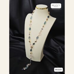 Dây chuyền thạch anh nhiều màu cách điệu hiện đại MV2237