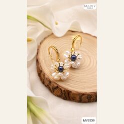 Set hoa ngọc trai Keshi tầng: bông tai, dây chuyền, nhẫn MV2539