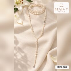 Dây chuyền ngọc trai nước ngọt dài 1m6 đeo nhiều kiểu MV2802 ảnh chính