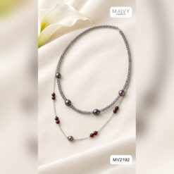 Choker đá tự nhiên màu xám ghi MV2192